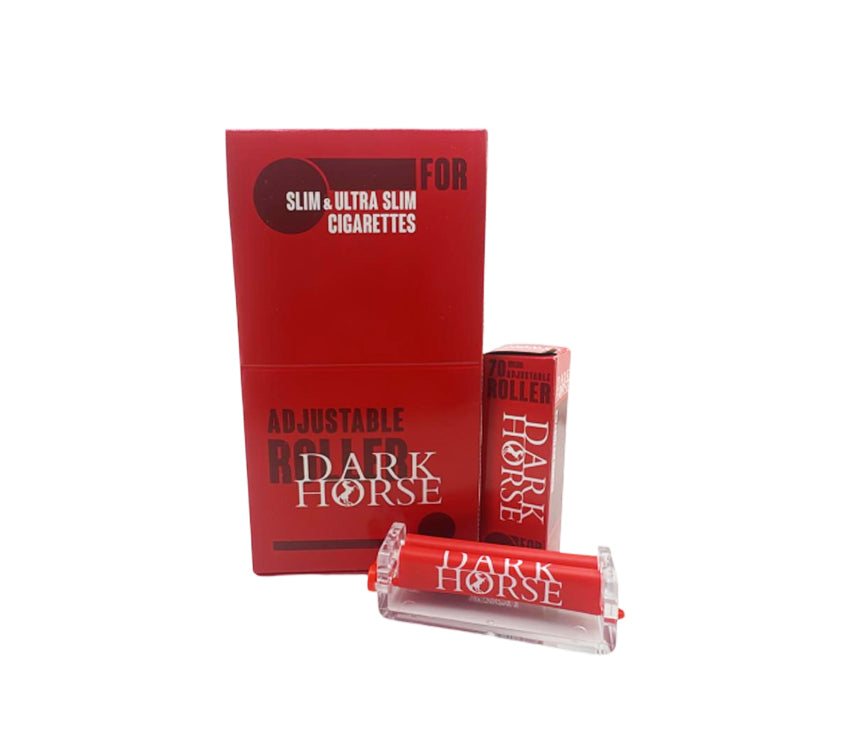 BOX - DARK HORSE 70 mm ADJUSTABLE ROLLER FOR SLIM & ULTRA SLIM CIGARETTES - 12 PCS