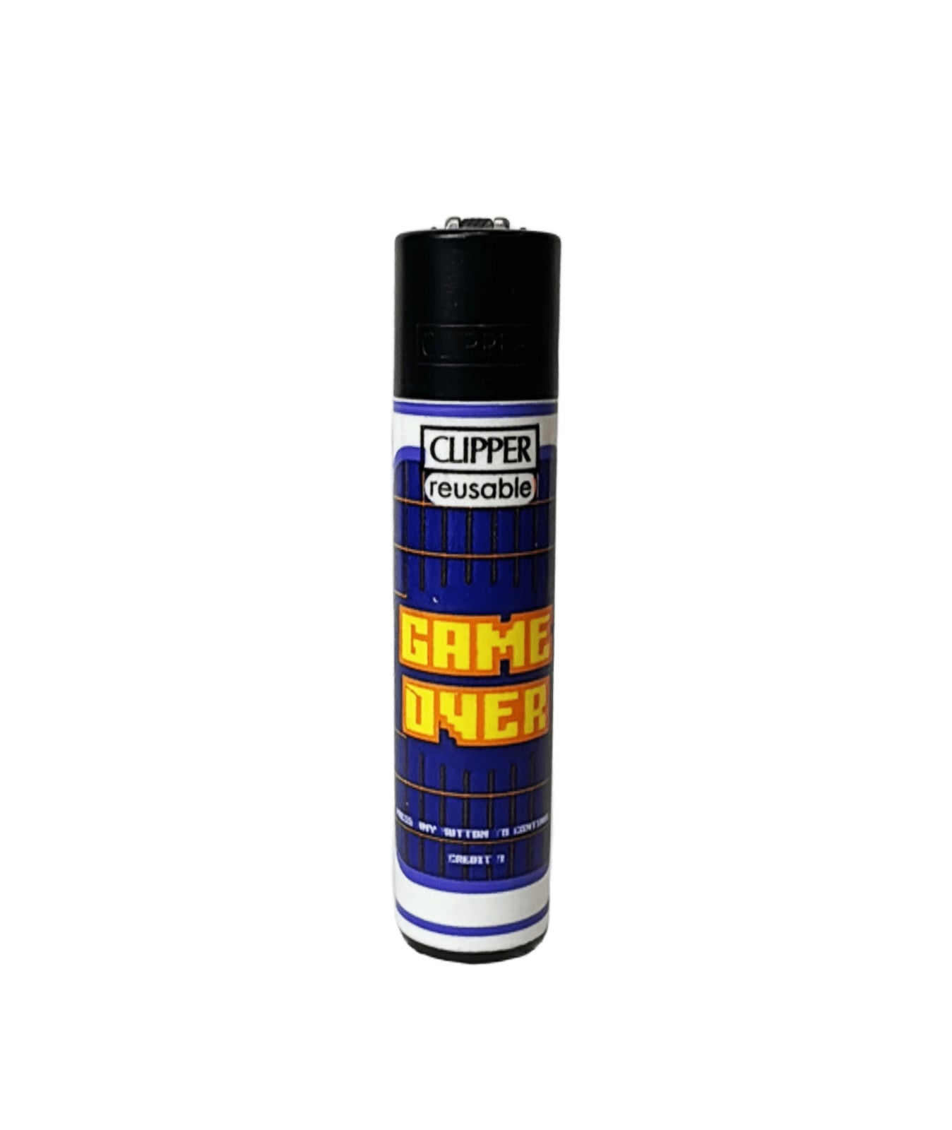 CLIPPER Reusable Lighter - GAME OVER White & Blue