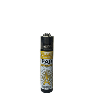 CLIPPER Reusable Small Lighter - PAR Black & Gold