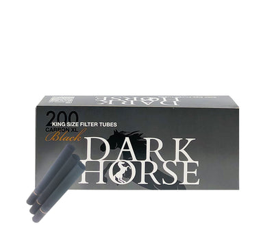 DARK HORSE Black KING SIZE FILTER TUBES 200 CARBON XL