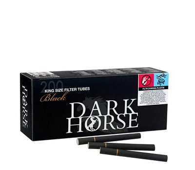 DARK HORSE KING SIZE FILTER TUBES 200 BLACK