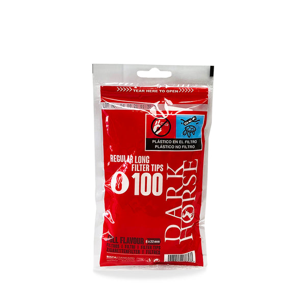 DARK HORSE REGULAR LONG FILTER TIPS 8 × 22MM - 100 PCS