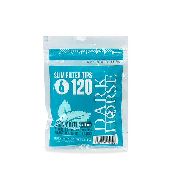 DARK HORSE SLIM FILTER TIPS 6 × 15 MM MENTHOL 120 PCS