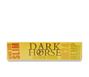 DARK HORSE HEMP KING SIZE SLIM 34 LEAVES + 34 PAPER FILTERS