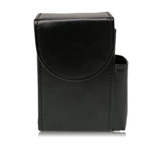 Leather cigarette case – black